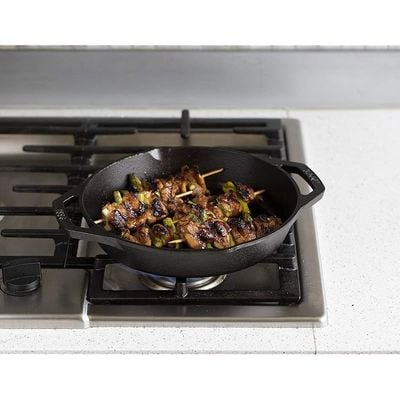 Lodge 10.25" Cast Iron Dual Handle Grill Pan - Black