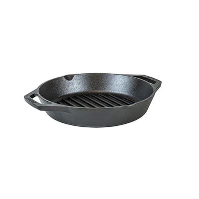 Lodge 10.25" Cast Iron Dual Handle Grill Pan - Black