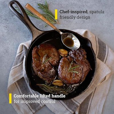 Lodge Chef Collection Cast Iron Skillet 8 Inch - Black 