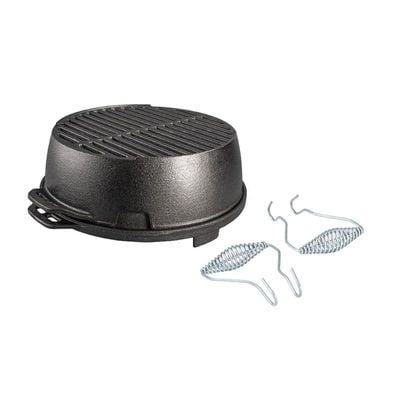 Lodge Cast Iron Round Kickoff Grill, 12 Inch - Black