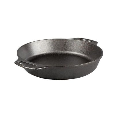 Lodge 10.25 Inch Seasoned Cast Iron Baker's Skillet - Black