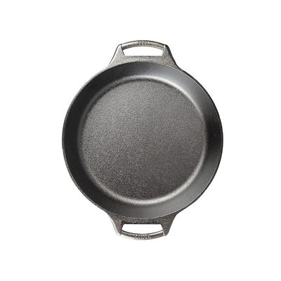 Lodge 10.25 Inch Seasoned Cast Iron Baker's Skillet - Black