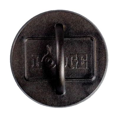 Lodge 6.25 Inch Seasoned Cast Iron Burger Press - Black