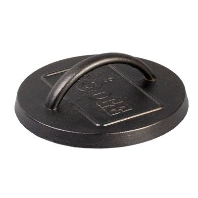 Lodge 6.25 Inch Seasoned Cast Iron Burger Press - Black