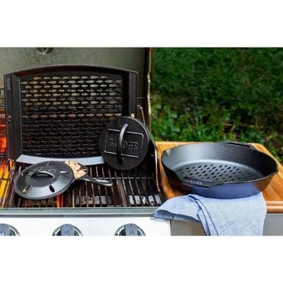 Lodge Cast Iron Grill Topper - Black