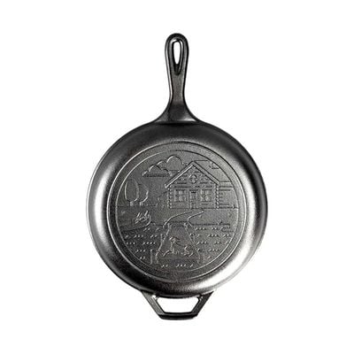 Lodge Cast Iron Wanderlust Series, Cabin Combo Cooker (3.2 Quart) - Black