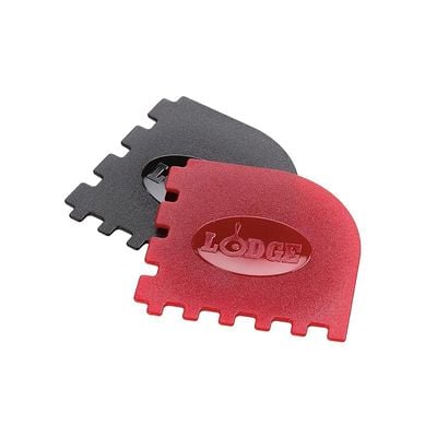 Lodge Durable Grill Pan Scrapers, 2-Pack - Red/Black