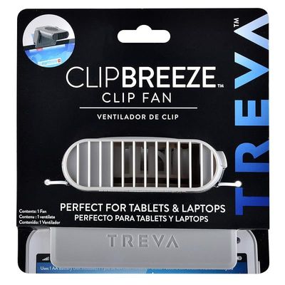 Treva Battery Operated Portable Mini Clip On Fan - Grey