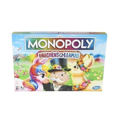 Monopoly Unicorns Vs. Llamas Board Game