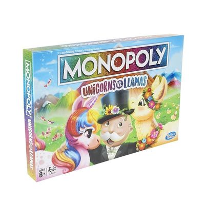 Monopoly Unicorns Vs. Llamas Board Game