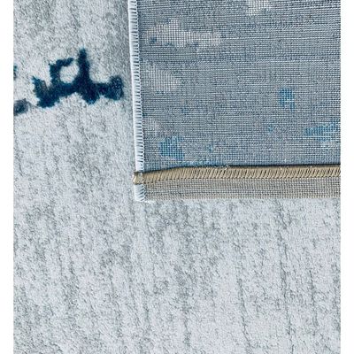 Charon Rug-Abstract Style-Grey-Teal Blue-120 x 170 cm (3.9 x 5.6 ft)