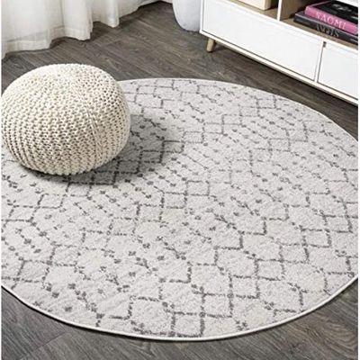 Boho Rug-Moroccan Inspired Style-Cream-Grey-80 x 150 cm (2.6 x 4.9 ft)