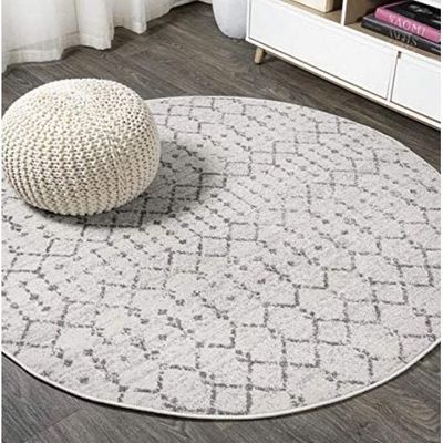 Boho Rug-Moroccan Inspired Style-Cream-Grey-100 x 200 cm (3.3 x 6.6 ft)