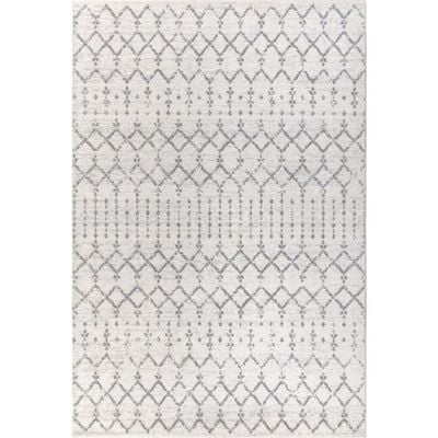 Boho Rug-Moroccan Inspired Style-Cream-Grey-100 x 300 cm (3.3 x 9.8 ft)