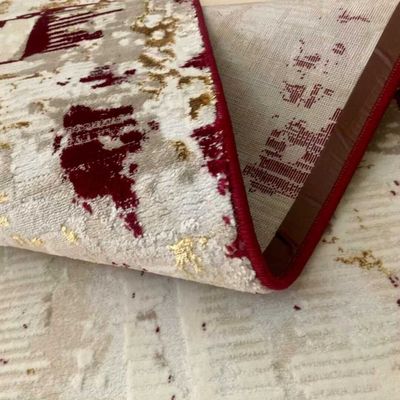 Athena Rug-Abstract Style-Beige-Red-150 x 230 cm (4.9 x 7.5 ft)