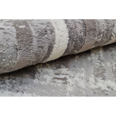 Gurel Rug-Abstract Style-Grey-White-200 x 300 cm (6.6 x 9.8 ft)