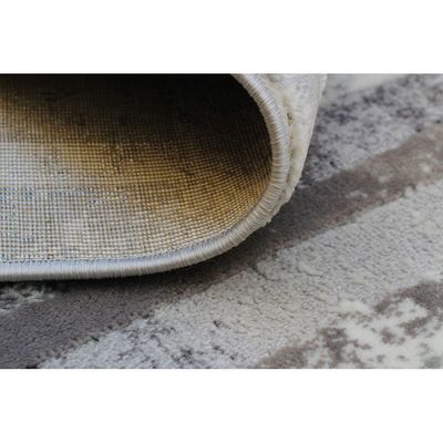 Gurel Rug-Abstract Style-Grey-White-300 x 400 cm (9.8 x 13.1 ft)