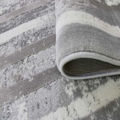 Gurel Rug-Abstract Style-Grey-White-300 x 400 cm (9.8 x 13.1 ft) Gurel Rug-Abstract Style-Grey-White-300 x 400 cm (9.8 x 13.1 ft)