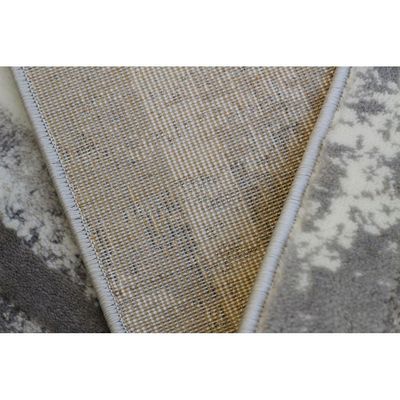 Gurel Rug-Abstract Style-Grey-White-300 x 400 cm (9.8 x 13.1 ft)