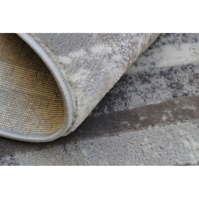 Gurel Rug-Abstract Style-Grey-White-300 x 400 cm (9.8 x 13.1 ft)