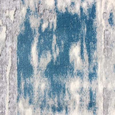 Lamit Rug-Abstract Style-Grey-Azure Blue-100 x 400 cm (3.3 x 13.1 ft)