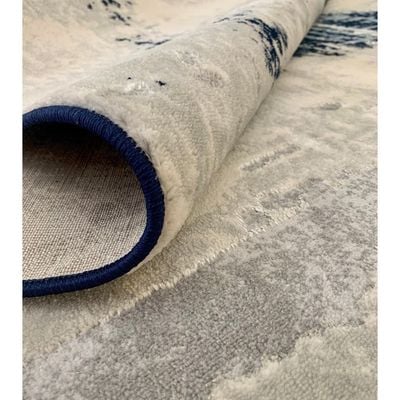 Norma Rug-Abstract Style-Grey-Navy Blue-50 x 80 cm (1.6 x 2.6ft)