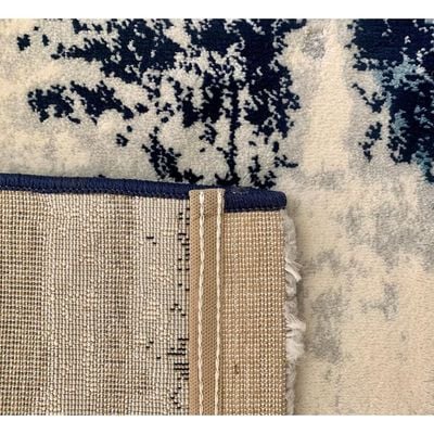 Norma Rug-Abstract Style-Grey-Navy Blue-100 x 200 cm (3.3 x 6.6 ft)