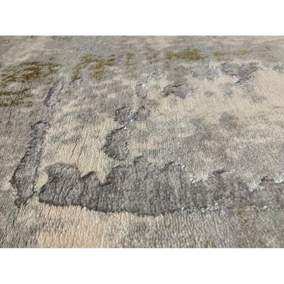 Greg Rug-Abstract Style-Grey-Gold-80 x 150 cm (2.6 x 4.9 ft)