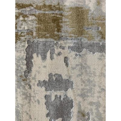 Greg Rug-Abstract Style-Grey-Gold-80 x 150 cm (2.6 x 4.9 ft)