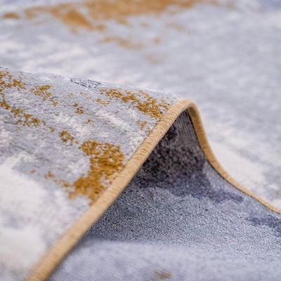 Greg Rug-Abstract Style-Grey-Gold-300 x 400 cm (9.8 x 13.1 ft) Greg Rug-Abstract Style-Grey-Gold-300 x 400 cm (9.8 x 13.1 ft)