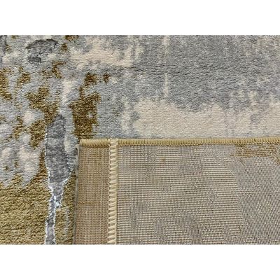 Greg Rug-Abstract Style-Grey-Gold-300 x 400 cm (9.8 x 13.1 ft)