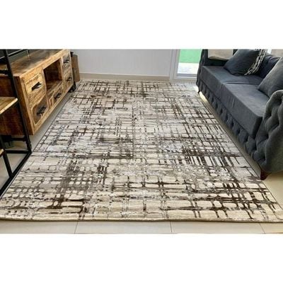 Patra Rug-Abstract Style-Beige-Brown-150 x 230 cm (4.9 x 7.5 ft)