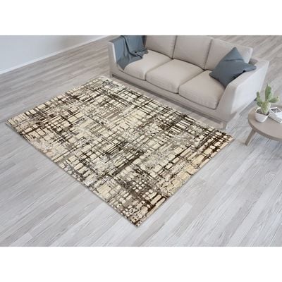 Patra Rug-Abstract Style-Beige-Brown-150 x 230 cm (4.9 x 7.5 ft)