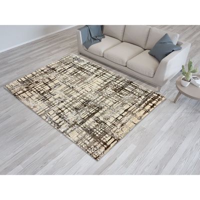 Patra Rug-Abstract Style-Beige-Brown-250 x 350 cm (8.2 x 11.5 ft)