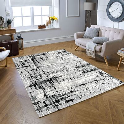 Piraeus Rug-Abstract Style-Grey-Green-250 x 350 cm (8.2 x 11.5 ft)