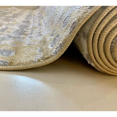 Pricus Rug-Abstract Style-Grey-Gold-80 x 150 cm (2.6 x 4.9 ft)