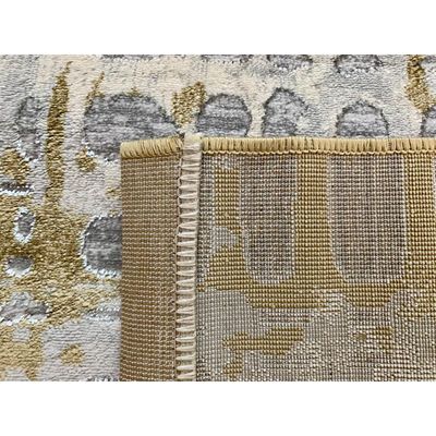 Pricus Rug-Abstract Style-Grey-Gold-80 x 150 cm (2.6 x 4.9 ft)