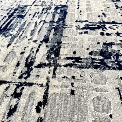 Journey Rug-Abstract Style-Grey-Navy Blue-250 x 350 cm (8.2 x 11.5 ft)