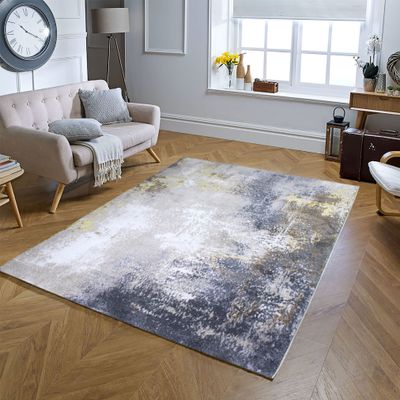 Perister Rug-Abstract Style-Grey-150 x 230 cm (4.9 x 7.5 ft)