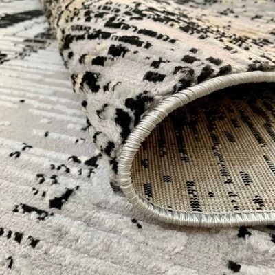 Maram Rug-Abstract Style-Grey-Black-250 x 350 cm (8.2 x 11.5 ft) Maram Rug-Abstract Style-Grey-Black-250 x 350 cm (8.2 x 11.5 ft)