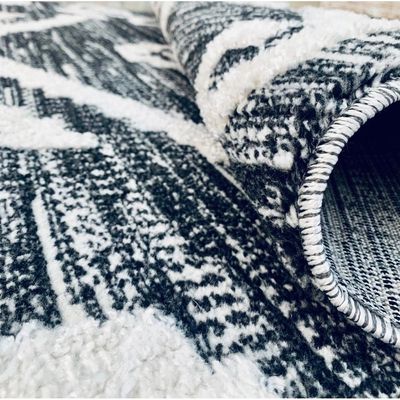 Iona Rug-Vintage Style-Cream-Black-150 x 230 cm (4.9 x 7.5 ft)