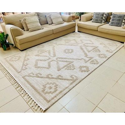 Nea Rug-Neutral Style-Cream-Cream-250 x 350 cm (8.2 x 11.5 ft)