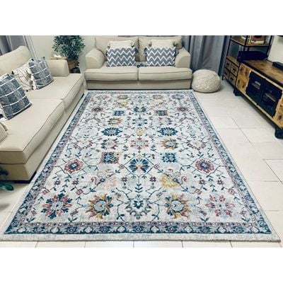 Vyron Rug-Vintage Style-Cream-Multi-colour-80 x 150 cm (2.6 x 4.9 ft)