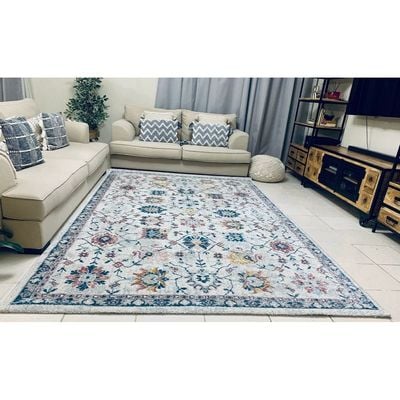 Vyron Rug-Vintage Style-Cream-Multi-colour-80 x 150 cm (2.6 x 4.9 ft)