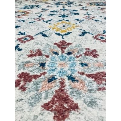 Vyron Rug-Vintage Style-Cream-Multi-colour-80 x 150 cm (2.6 x 4.9 ft)