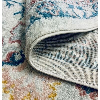 Vyron Rug-Vintage Style-Cream-Multi-colour-80 x 150 cm (2.6 x 4.9 ft)