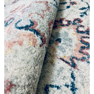 Vyron Rug-Vintage Style-Cream-Multi-colour-80 x 150 cm (2.6 x 4.9 ft)