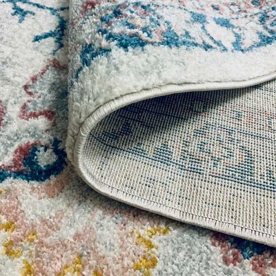 Vyron Rug-Vintage Style-Cream-Multi-colour-80 x 150 cm (2.6 x 4.9 ft)