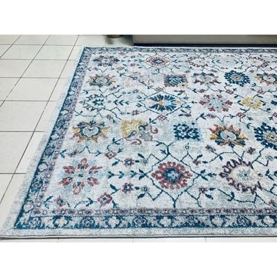 Vyron Rug-Vintage Style-Cream-Multi-colour-100 x 200 cm (3.3 x 6.6 ft)