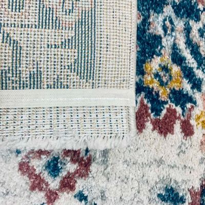 Vyron Rug-Vintage Style-Cream-Multi-colour-100 x 200 cm (3.3 x 6.6 ft)